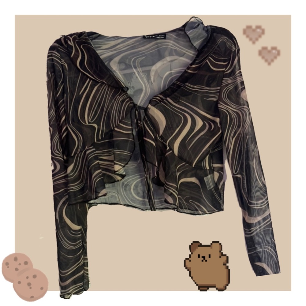 3/$25 Y2K sheer mesh top